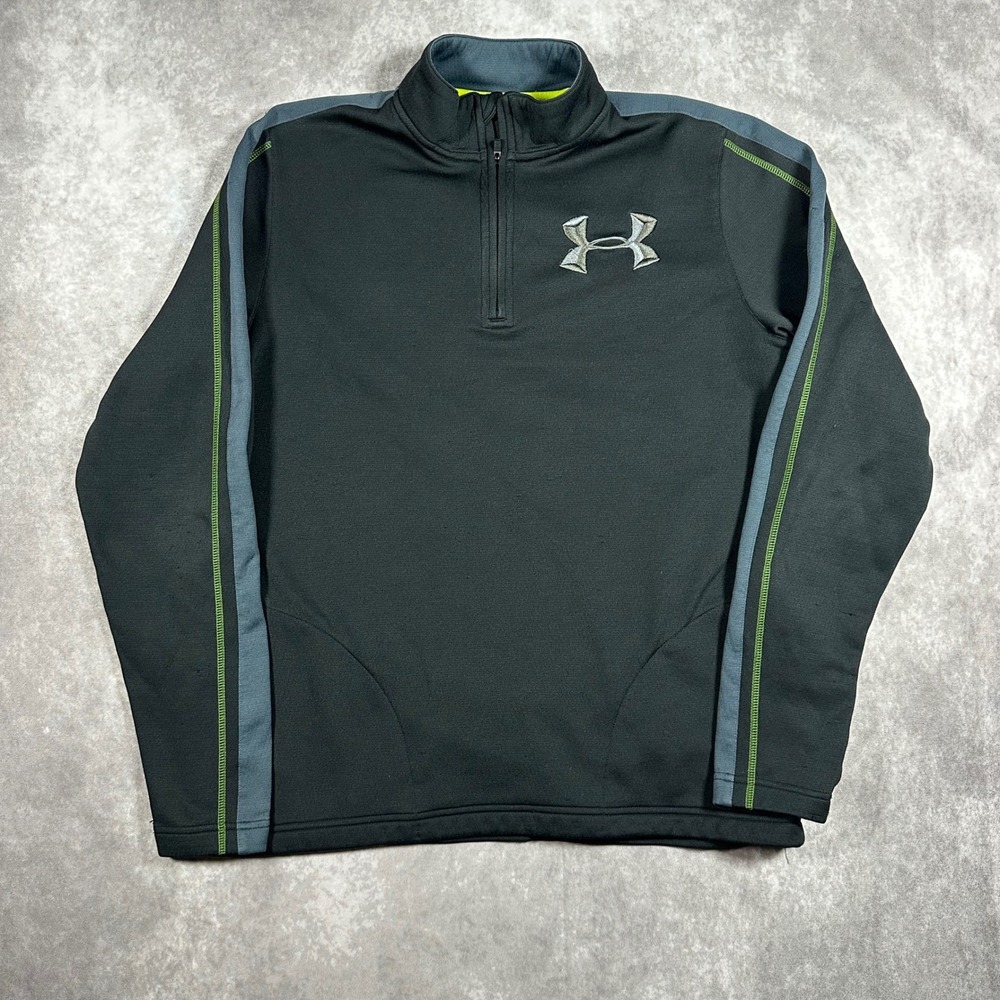 Under‎ Armour UA Catalyst Mens Large Black 1/4 Zip Pullover Sweatshirt Athletic